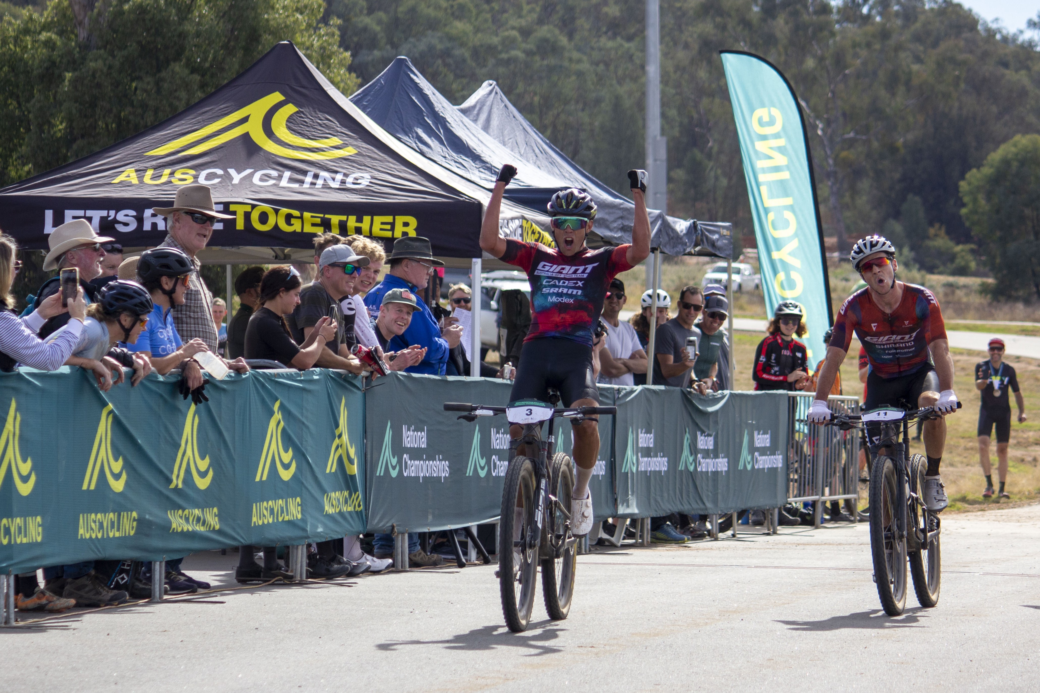 Australian and Canberran mountain bike rider Brendan Johnston wins the 2024 AusCycling Marathon Mountain Bike (MTB) National Championship in Wagga Wagga at Pomingalara Reserve.